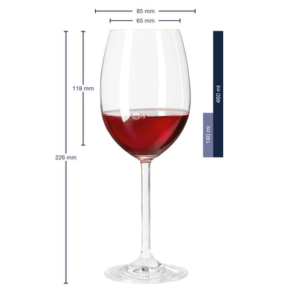 Red wine glass Daily 6-p