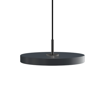 Taklampa Asteria Mini Anthracite Grey med svart toppdel