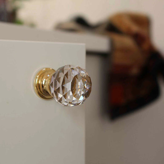 Door knob Diamond brass