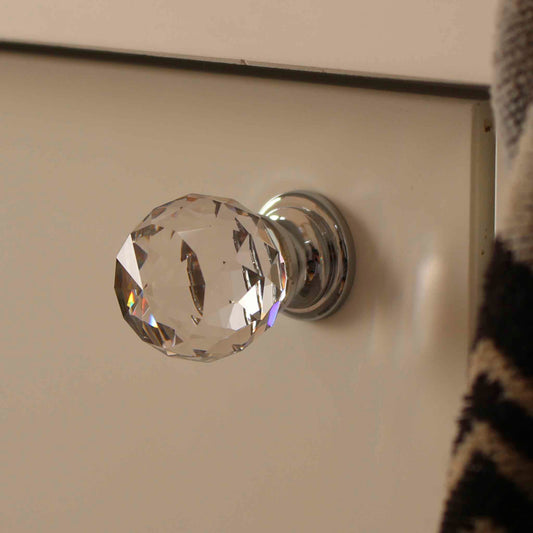 Door knob Diamond silver