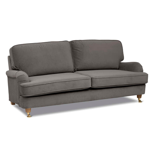 Howard 3-seater sofa grey velvet