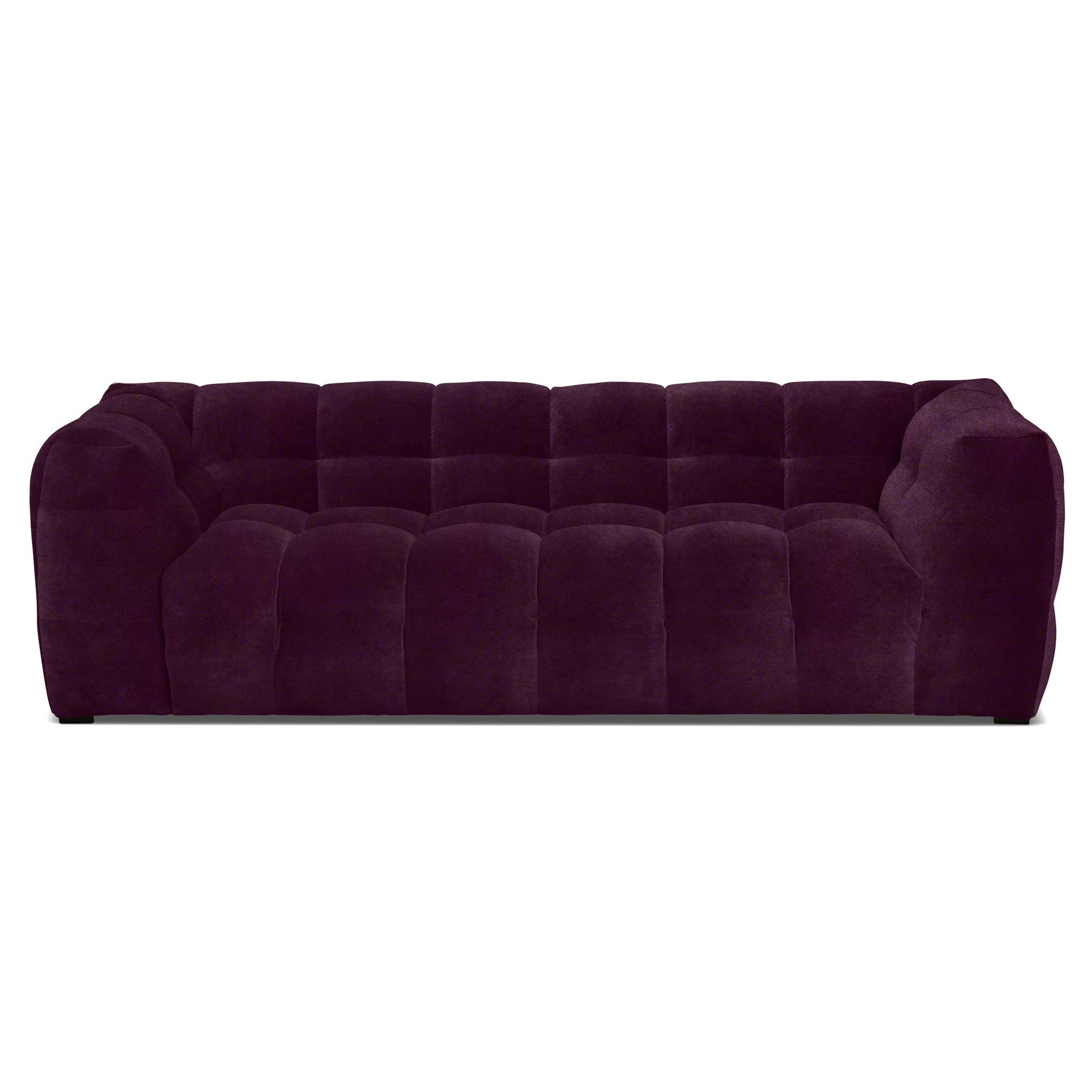 3-sits lila djup sammets soffa Caesar